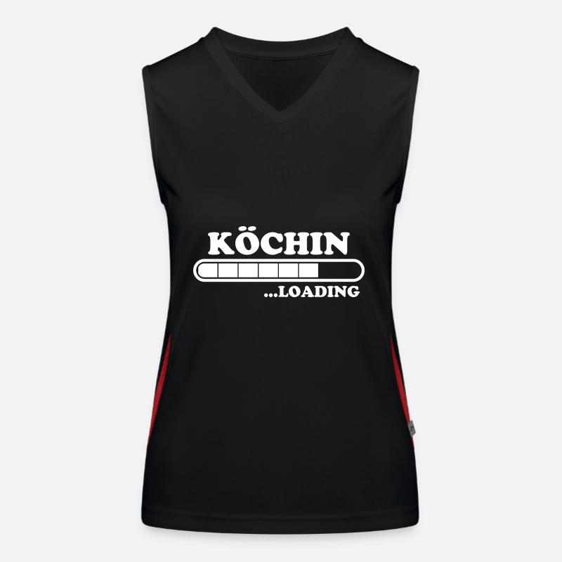 Köchin Spruch Kochen Job Lustiges Köchin Geschenk Funktionelles Kontrast-Tank Top für Frauen