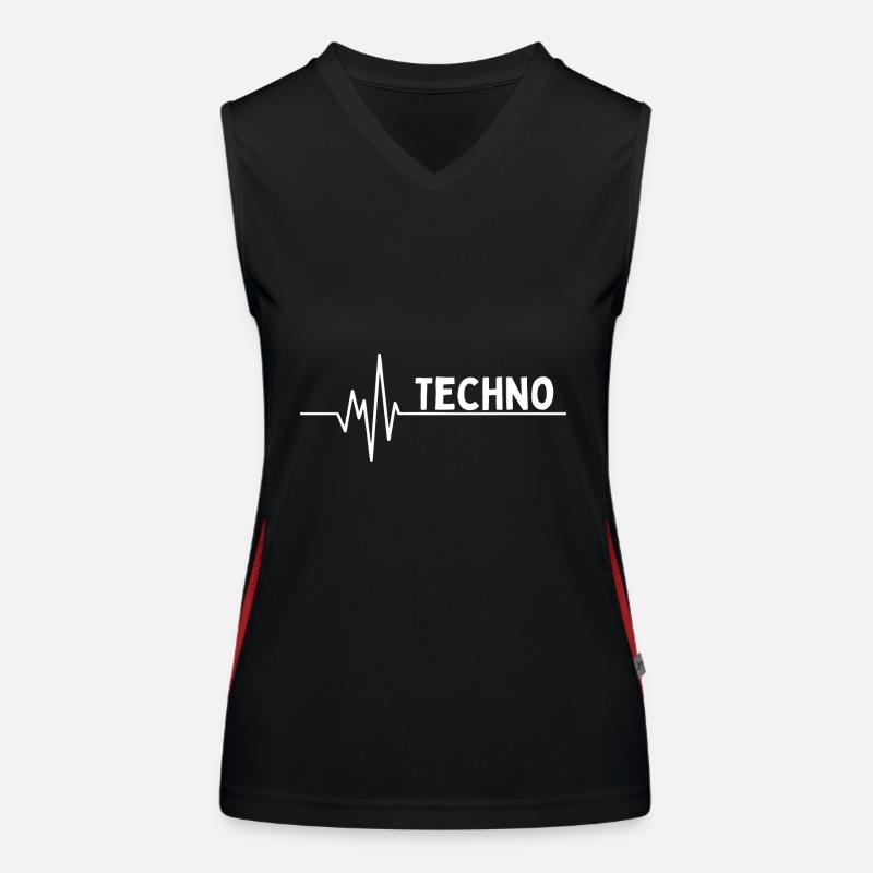 Fréquence pour Techno - Raverwear Débardeur respirant contrasté Femme