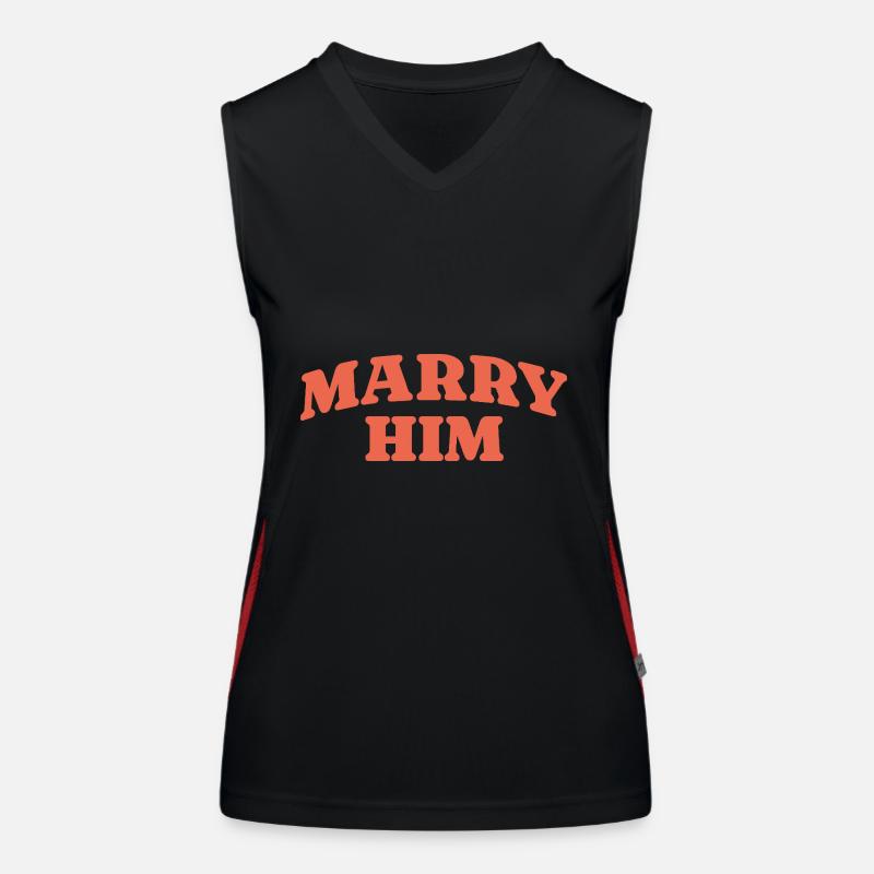 Heirate ihn Retro Statement Funktionelles Kontrast-Tank Top für Frauen