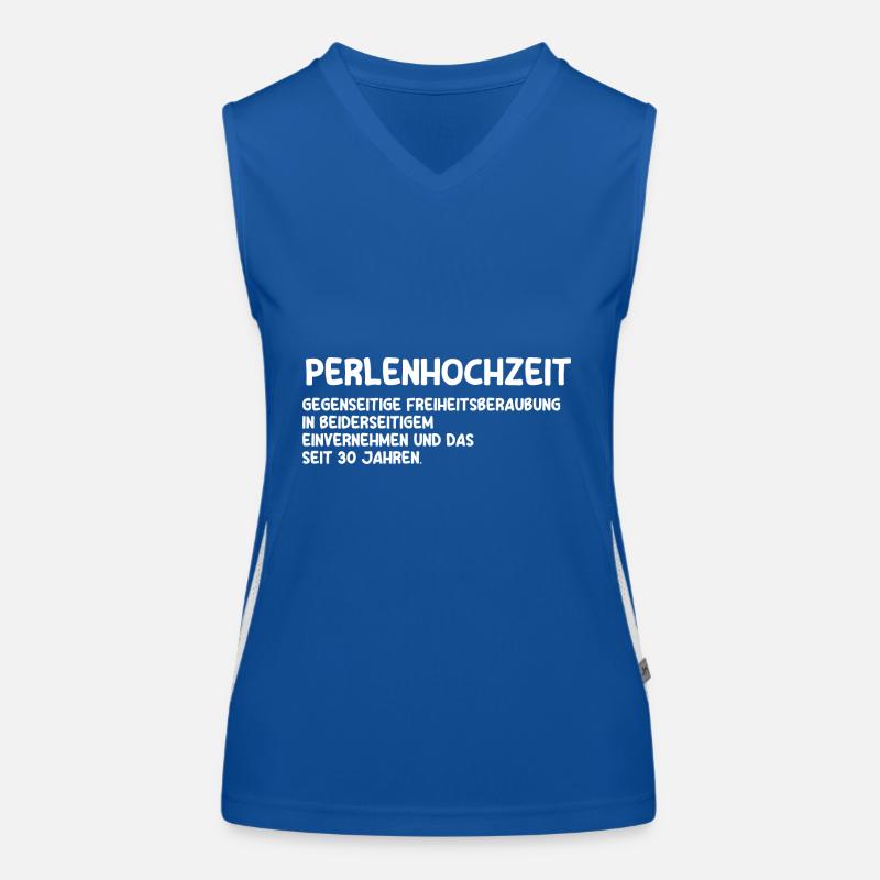 Ehe Perlenhochzeit 30 Jahre Verheiratet Hochzeitst Funktionelles Kontrast-Tank Top für Frauen