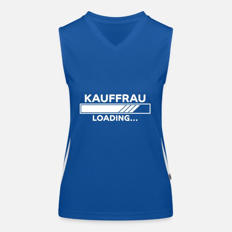 Kauffrau Spruch Verkäuferin Witz Kauffrau Geschenk Funktionelles Kontrast-Tank Top für Frauen