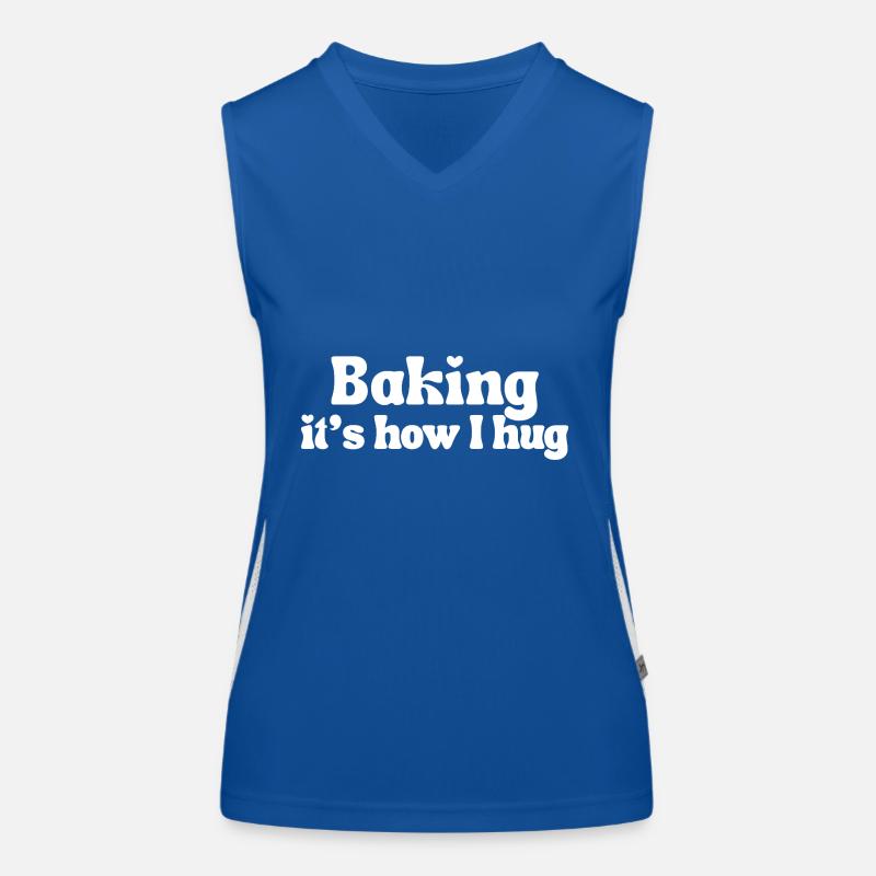 Backen – so umarme ich | Lustiger Spruch Funktionelles Kontrast-Tank Top für Frauen