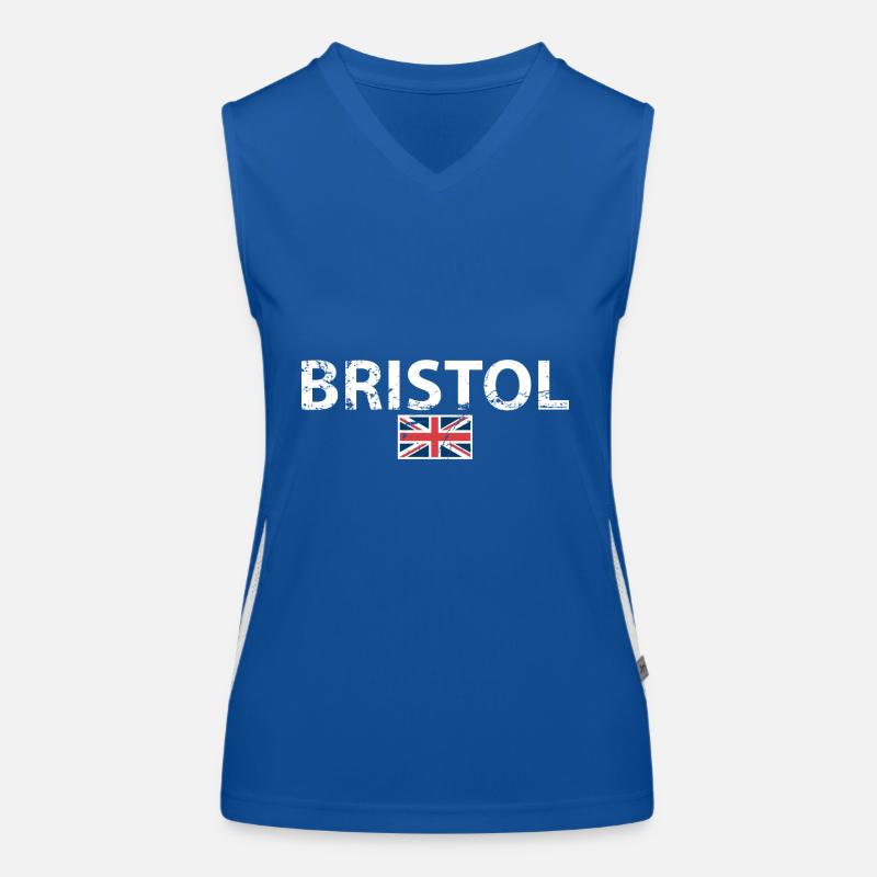 Bristol Royaume-Uni Vintage Drapeau britannique Débardeur respirant contrasté Femme