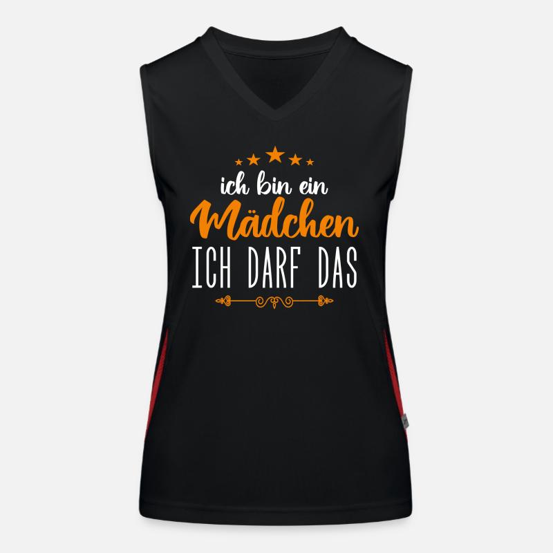 Baby Mädchen Ich darf das, ich bin ein Mädchen Funktionelles Kontrast-Tank Top für Frauen