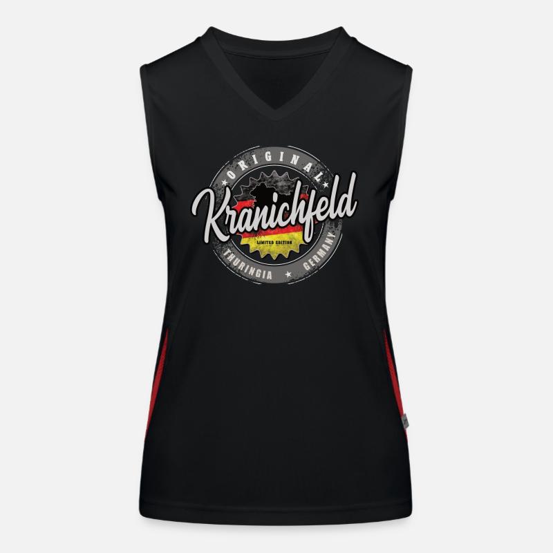 Original Germany Thüringen Kranichfeld Funktionelles Kontrast-Tank Top für Frauen