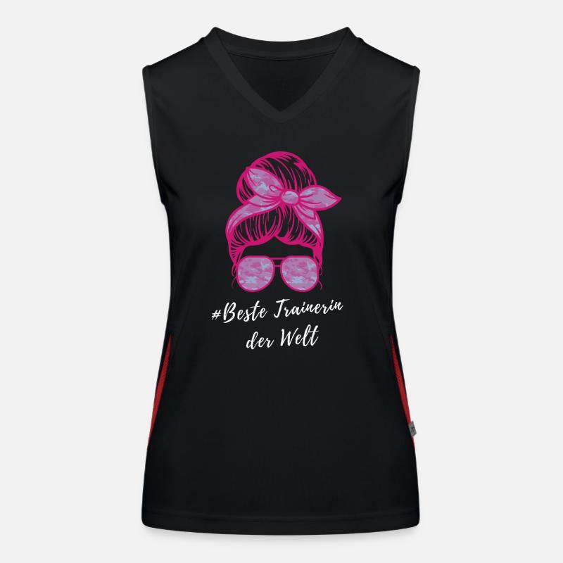 Trainerinnen Geschenk Beste Trainerin der Welt Funktionelles Kontrast-Tank Top für Frauen