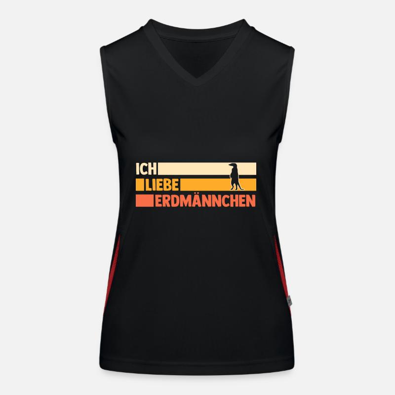 Erdmännchen Funktionelles Kontrast-Tank Top für Frauen