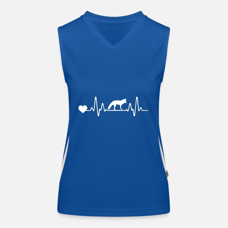 Herzschlag Fuchs Funktionelles Kontrast-Tank Top für Frauen