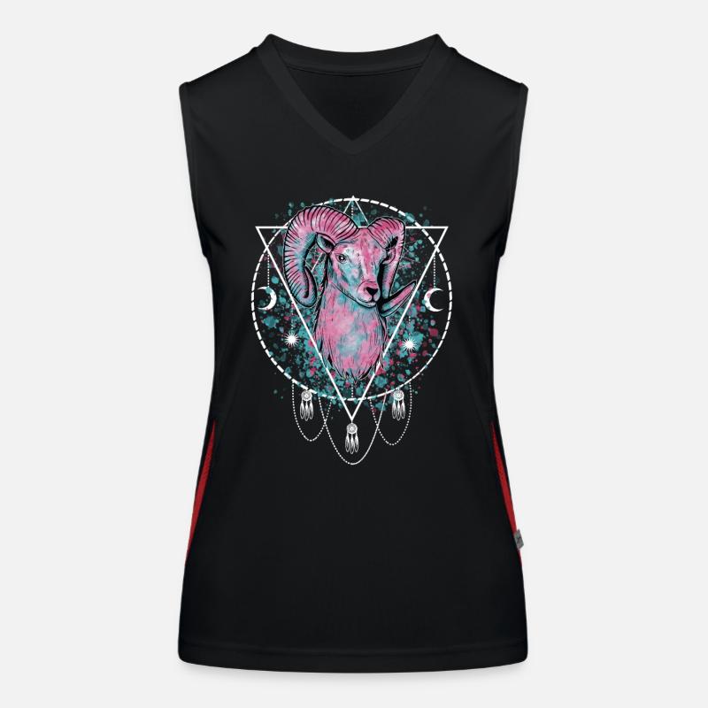 Widder Sternzeichen Funktionelles Kontrast-Tank Top für Frauen