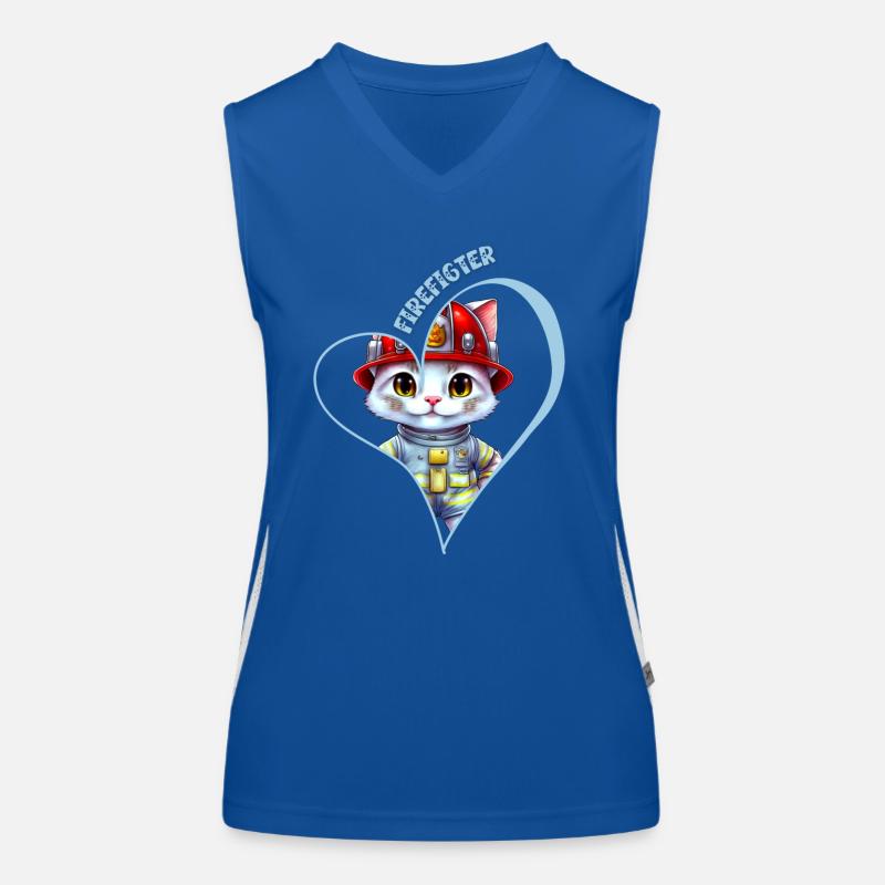 Pompier, chat doux Débardeur respirant contrasté Femme