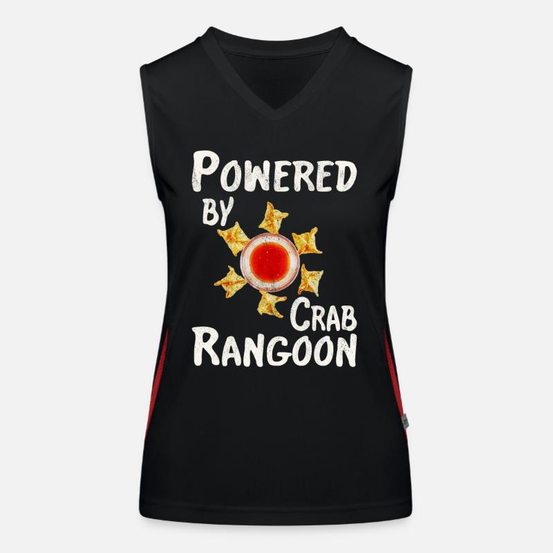 Powered by crab rangoon Funktionelles Kontrast-Tank Top für Frauen