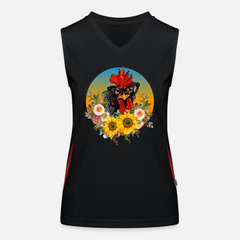 Cute hen Women's Functional Contrast Tank Top