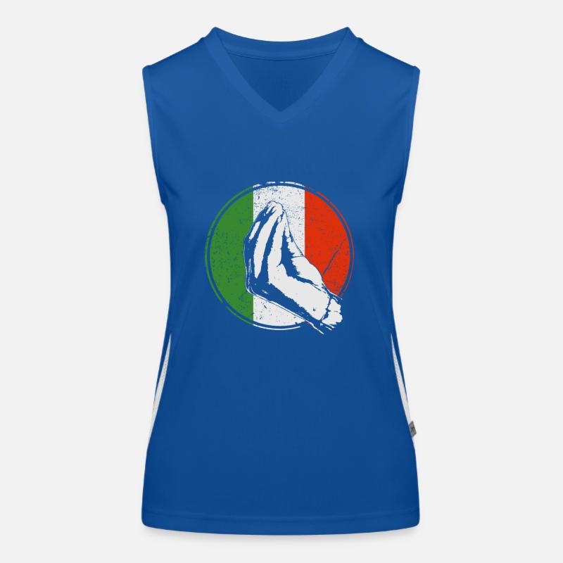 Italian Gift idea Funny Italy Women's Functional Contrast Tank Top