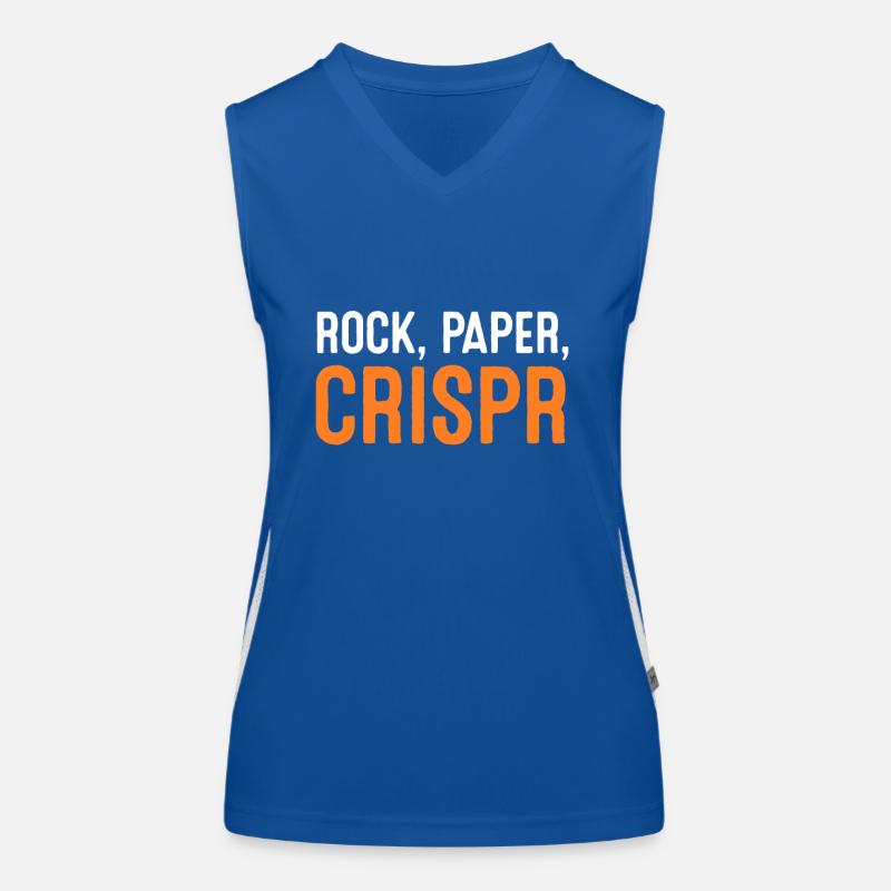 Crispr Rock Paper Scissors Scientist Biologist Women's Functional Contrast Tank Top