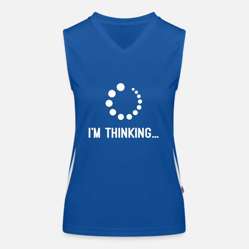 Funny Programmer I'm Thinking Women's Functional Contrast Tank Top