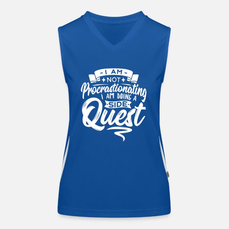 Gamer Procrastinating Doing A Side Quest Women's Functional Contrast Tank Top