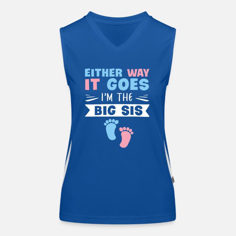So oder so, ich bin die große Schwester Gender Reveal Funktionelles Kontrast-Tank Top für Frauen