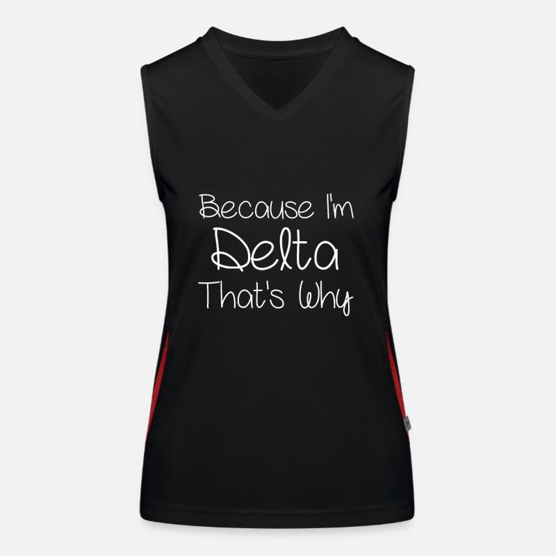 DELTA Lustiger personalisierter Geburtstag Funktionelles Kontrast-Tank Top für Frauen
