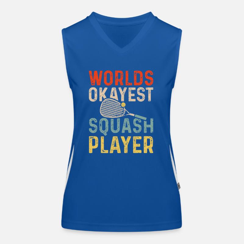 Worlds Okayest Squash Player Retro Squash Débardeur respirant contrasté Femme