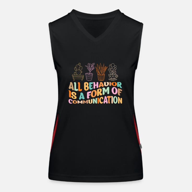 All Behavior Is A Form Of Communication Women's Functional Contrast Tank Top