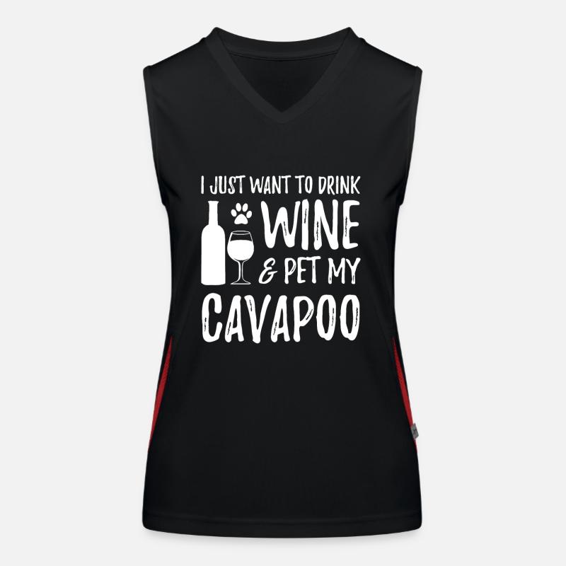 Vin et Cavapoo, pour Cavapoo Dog Débardeur respirant contrasté Femme
