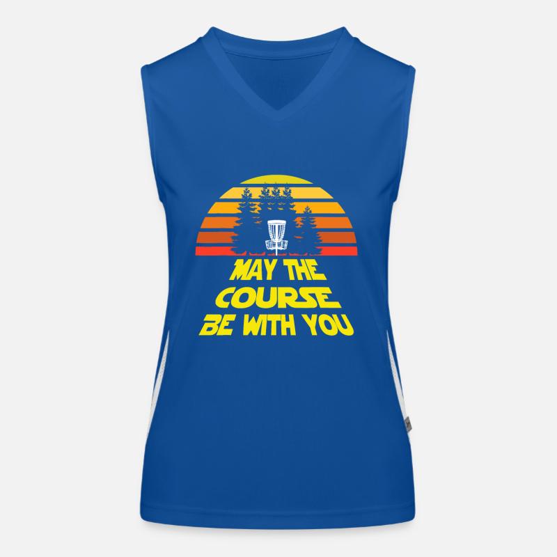 Disc Golf, que le parcours soit avec vous Débardeur respirant contrasté Femme
