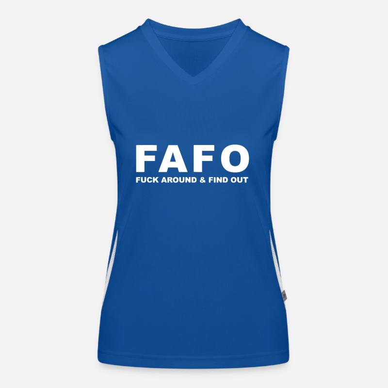FAFO Fuck Around et découvrez-le Débardeur respirant contrasté Femme