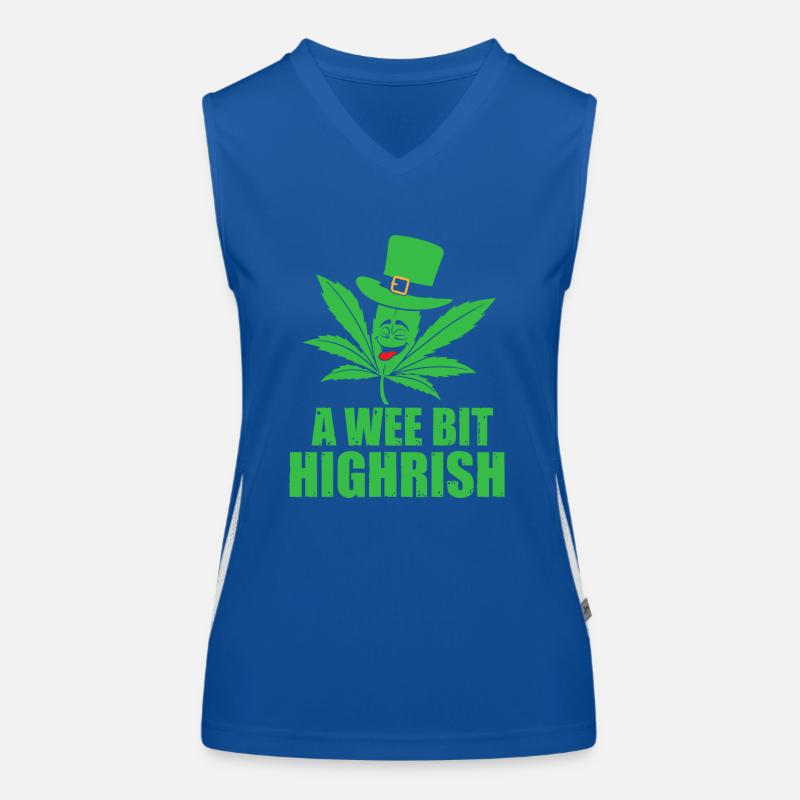 Ein kleines bisschen Highrish Funny 420 Weed Marihuana Funktionelles Kontrast-Tank Top für Frauen