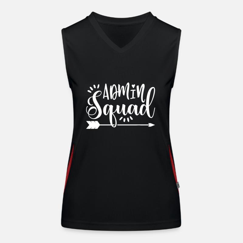 Schul-Admin-Geschenk Admin-Trupp Funktionelles Kontrast-Tank Top für Frauen