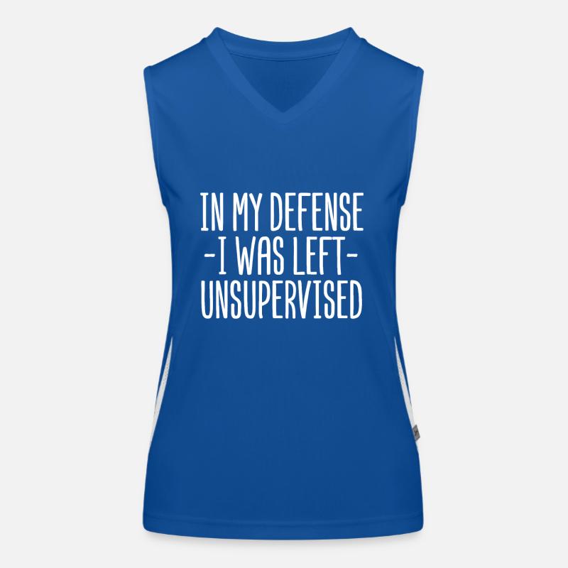 In My Defense I Was Left Unsupervised Women's Functional Contrast Tank Top