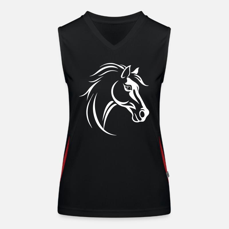 Pferd Funktionelles Kontrast-Tank Top für Frauen