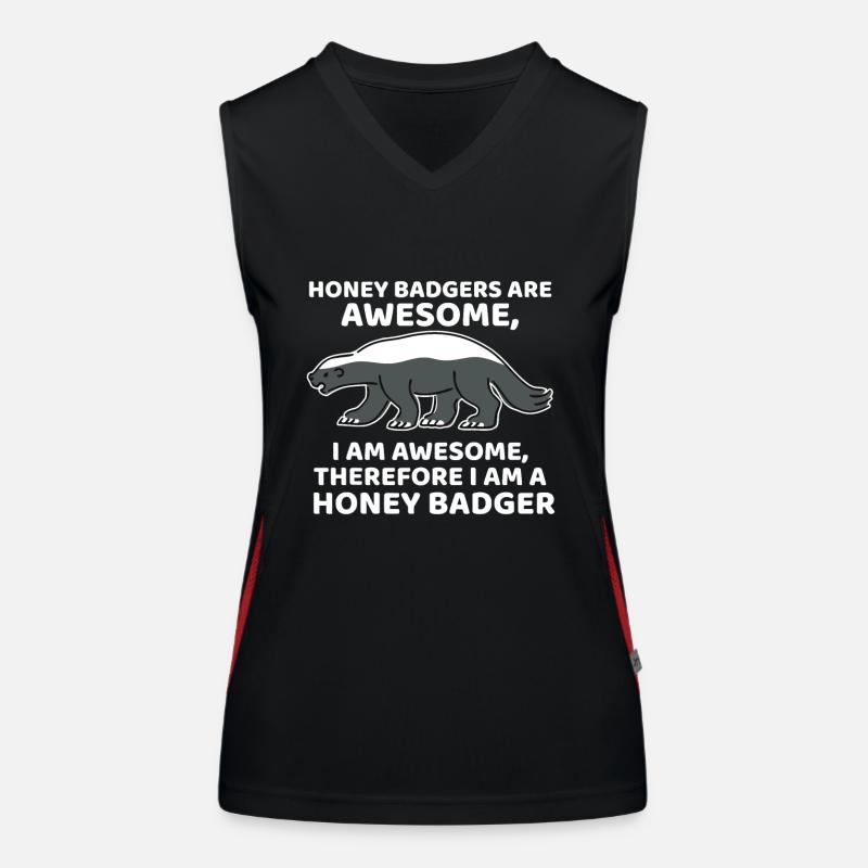 Ich bin ein Honigdachs Funktionelles Kontrast-Tank Top für Frauen