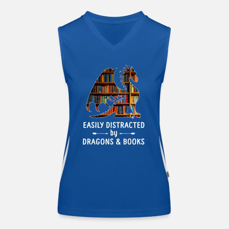 Awesome Dragons - Facilement distrait par les dragons Débardeur respirant contrasté Femme