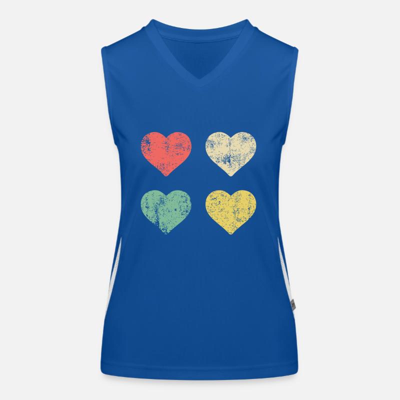 Herzen Muster Valentinstag Funktionelles Kontrast-Tank Top für Frauen