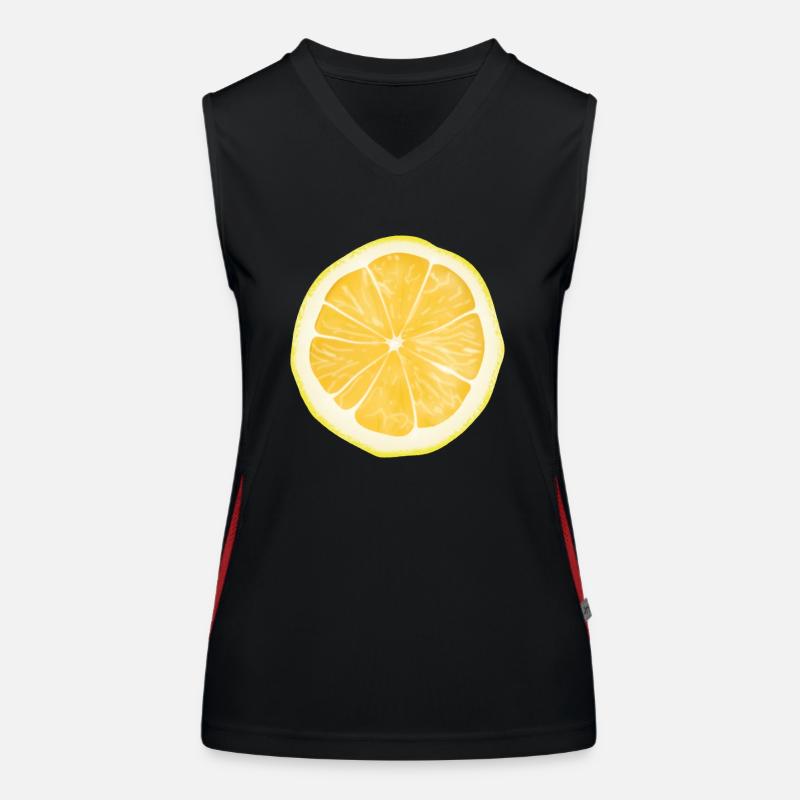 Citron Débardeur respirant contrasté Femme