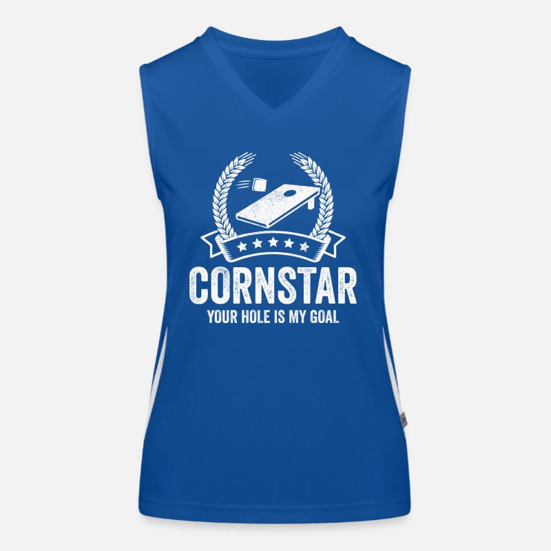 Cornhole Cornstar Votre trou est mon objectif Débardeur respirant contrasté Femme