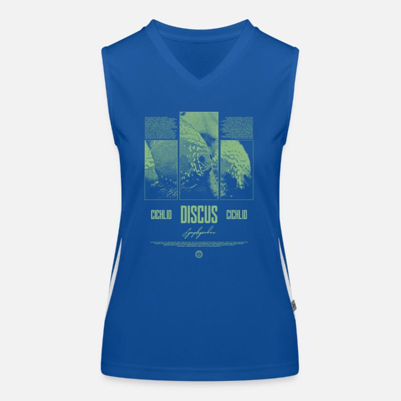 Diskusfisch Buntbarsch Aquarium Fischhalter Funktionelles Kontrast-Tank Top für Frauen