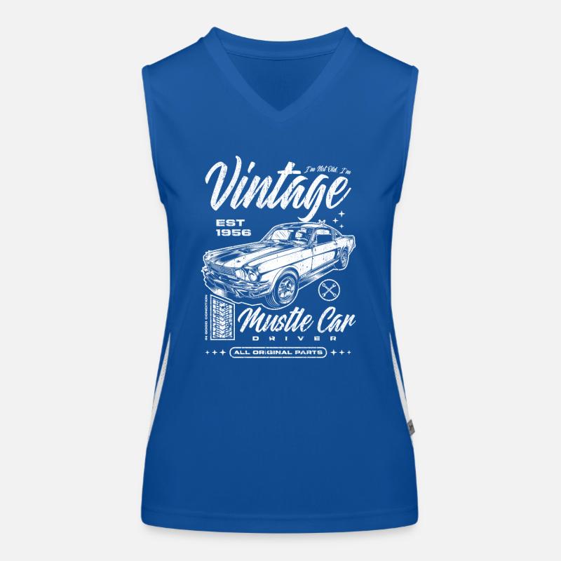 Ich bin nicht alt, ich bin ein Oldtimer, Oldtimer, Jahrgang 1956 Funktionelles Kontrast-Tank Top für Frauen