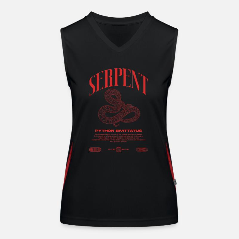 Burmese Python Modern Reptile Keeper Streetwear Women's Functional Contrast Tank Top