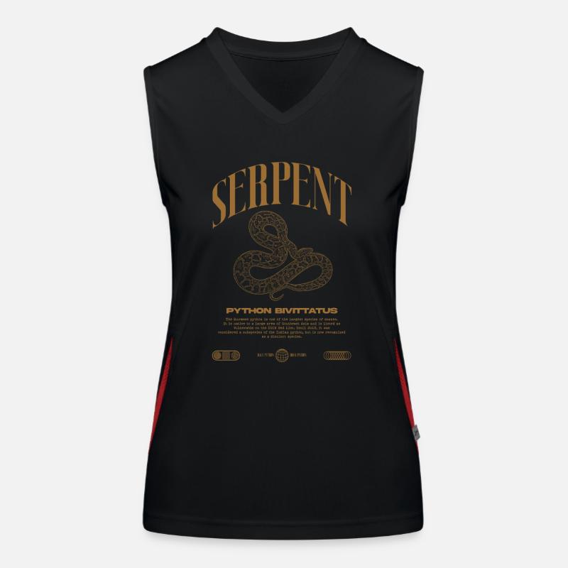 Python Birman Moderne Reptile Keeper Streetwear Débardeur respirant contrasté Femme