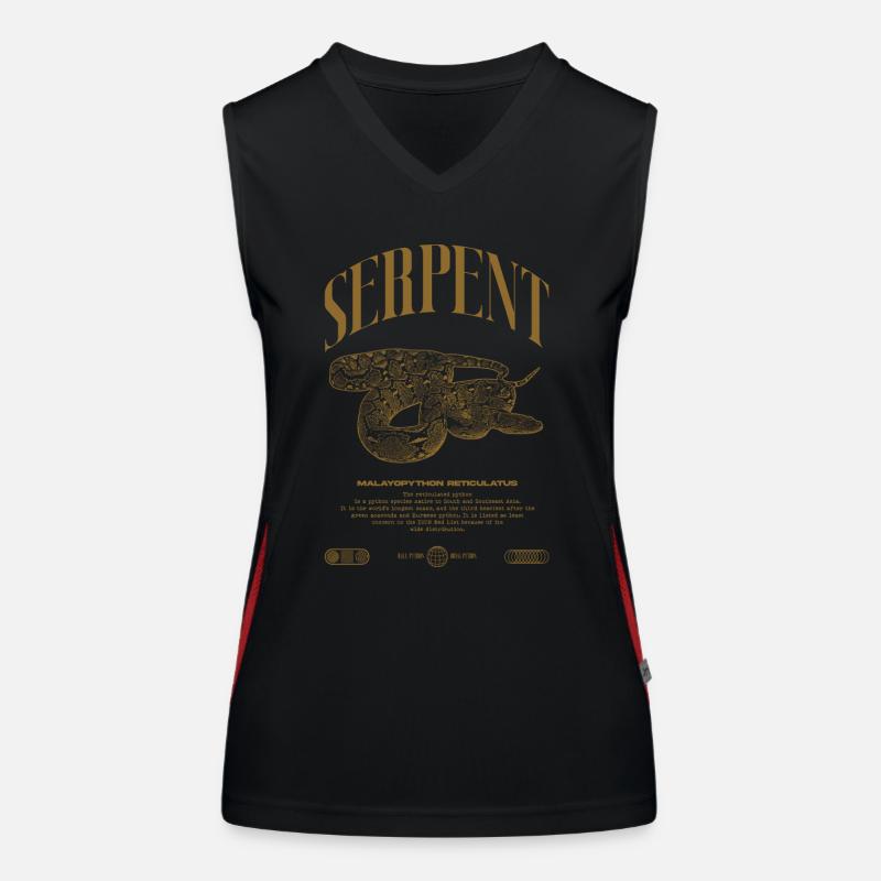 Gardien de reptiles python réticulé Streetwear Débardeur respirant contrasté Femme