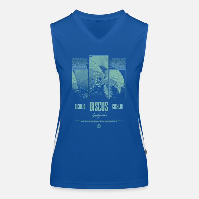 Diskusfisch Buntbarsch Aquarium Fischhalter Funktionelles Kontrast-Tank Top für Frauen