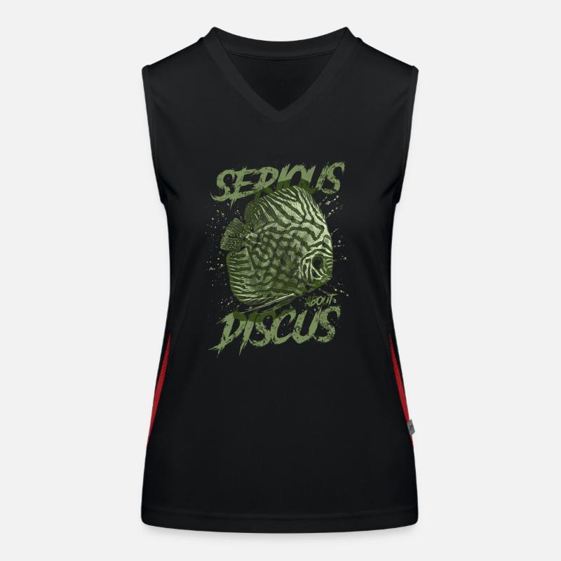 Ernsthaft über Diskusfischhalter Aquarianer Funktionelles Kontrast-Tank Top für Frauen