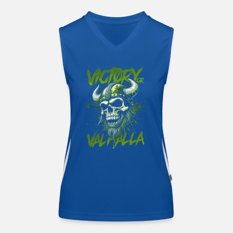 Nordischer Wikingersieg oder Walhalla Funktionelles Kontrast-Tank Top für Frauen