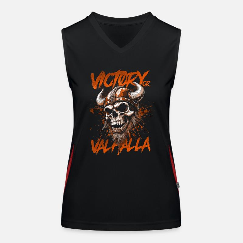 Nordischer Wikingersieg oder Walhalla Funktionelles Kontrast-Tank Top für Frauen