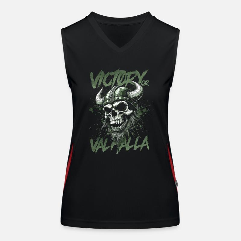 Nordischer Wikingersieg oder Walhalla Funktionelles Kontrast-Tank Top für Frauen