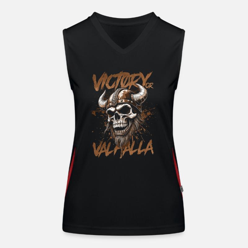 Nordischer Wikingersieg oder Walhalla Funktionelles Kontrast-Tank Top für Frauen