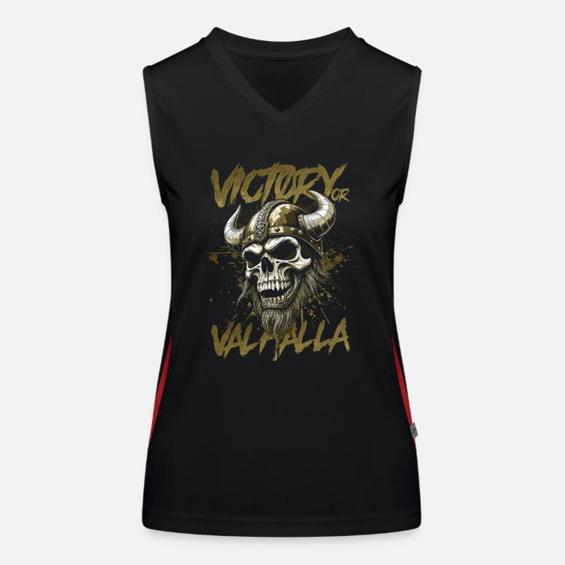 Nordischer Wikingersieg oder Walhalla Funktionelles Kontrast-Tank Top für Frauen