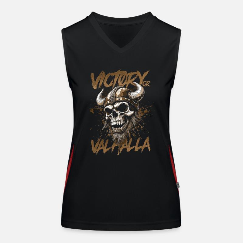 Nordischer Wikingersieg oder Walhalla Funktionelles Kontrast-Tank Top für Frauen