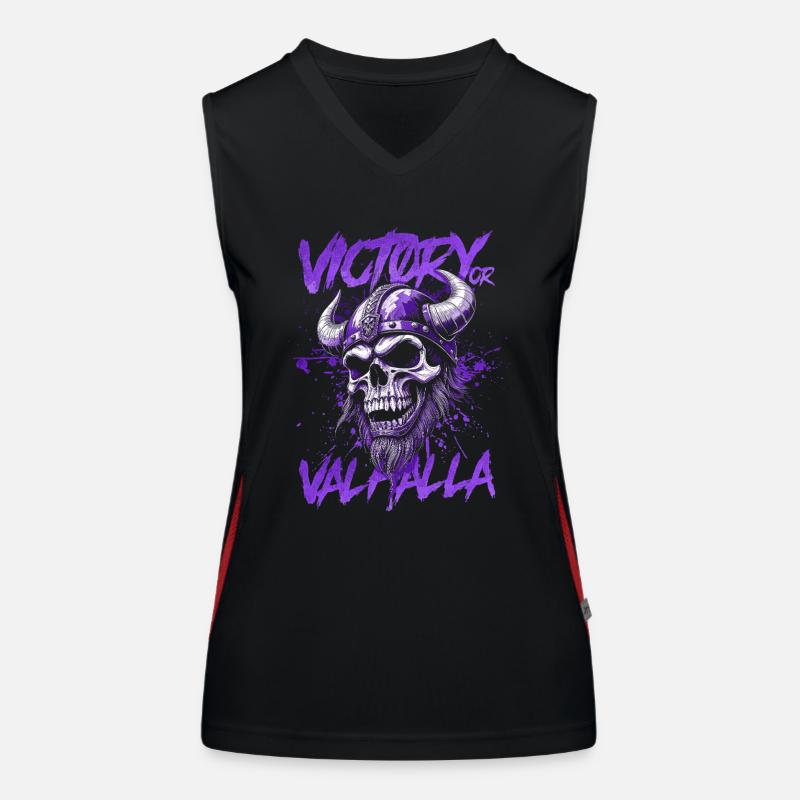 Nordischer Wikingersieg oder Walhalla Funktionelles Kontrast-Tank Top für Frauen